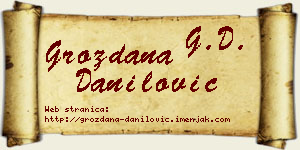 Grozdana Danilović vizit kartica